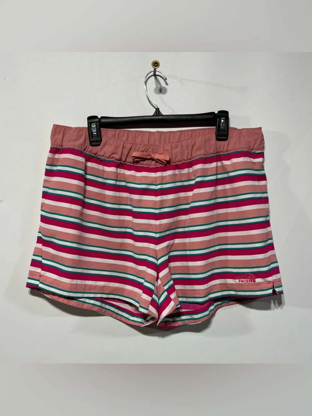 The North Face Pink Striped Quick Dry Shorts‎ Women’s Size Large